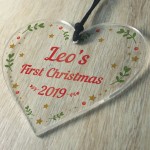 Baby Childs First Christmas Personalised Acrylic Tree Bauble