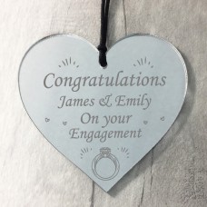 Engagement Gift Heart Plaque Personalised Gift For Couple