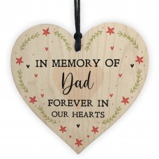 Memorial Plaque Personalised Gift For Mum Dad Wood Heart Xmas 
