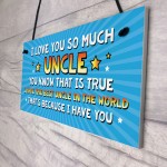 Uncle Gift Hanging Sign Cute Gift For Uncle From Niece Nephew