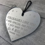 Leaving Gift For Colleague Plaque Heart Leaving Work Gift