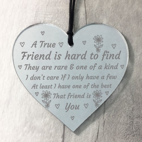 True Friend Friendship Gift For Women Heart Best Friend Gift