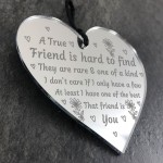 True Friend Friendship Gift For Women Heart Best Friend Gift