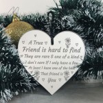 True Friend Friendship Gift For Women Heart Best Friend Gift