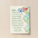 Mum Poem Print Mum Birthday Christmas Gift From Daughter Son