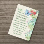 Mum Poem Print Mum Birthday Christmas Gift From Daughter Son