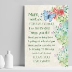 Mum Poem Print Mum Birthday Christmas Gift From Daughter Son