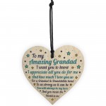 Handmade Grandad Amazing Sign Heart Grandparent Gift For Grandad