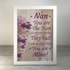Nan Poem Frame Print Nan Birthday Christmas Gift From Grandchild