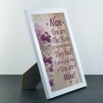 Nan Poem Frame Print Nan Birthday Christmas Gift From Grandchild