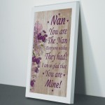 Nan Poem Frame Print Nan Birthday Christmas Gift From Grandchild