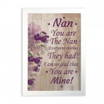 Nan Poem Frame Print Nan Birthday Christmas Gift From Grandchild