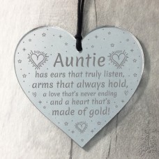 Auntie Gifts For Birthday Christmas Heart Plaque Sister Gift