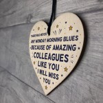 Colleague Gift Wooden Hanging Heart Leaving Gift For Colleague