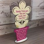 Auntie Gift Wooden Flower Handmade Gift For Auntie Birthday Xmas
