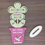 Handmade Auntie Gift Wooden Flower Auntiecorn Unicorn Gift