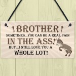 Brother Birthday Gift Brother Christmas Gift Hanging Sign Funny