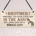 Brother Birthday Gift Brother Christmas Gift Hanging Sign Funny
