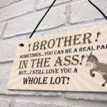 Brother Birthday Gift Brother Christmas Gift Hanging Sign Funny