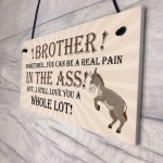 Brother Birthday Gift Brother Christmas Gift Hanging Sign Funny