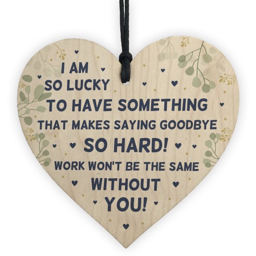 Goodbye Gift For Colleague Heart Plaque Colleague Co Worker Gift