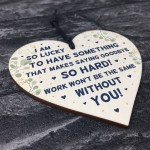 Goodbye Gift For Colleague Heart Plaque Colleague Co Worker Gift