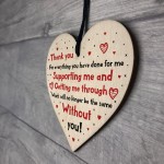 Leaving Gift For Colleague Hanging Heart Plaque Thank You Gift