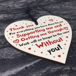 Leaving Gift For Colleague Hanging Heart Plaque Thank You Gift