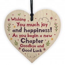 Colleague Plaque Hanging Wooden Heart Colleague Leaving Gift