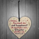Colleague Plaque Hanging Wooden Heart Colleague Leaving Gift