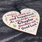Colleague Plaque Hanging Wooden Heart Colleague Leaving Gift