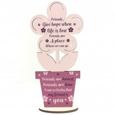 Handmade Friendship Gift Wooden Flower Best Friend Birthday Xmas