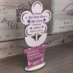 Handmade Friendship Gift Wooden Flower Best Friend Birthday Xmas