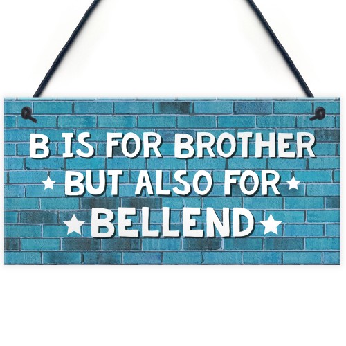 Funny Gift For Brother Hanging Plaque Rude Birthday Christmas