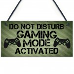 Gaming Sign Do Not Disturb Plaque Gamer Gift Boys Bedroom Decor 