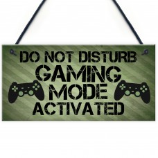Gaming Sign Do Not Disturb Plaque Gamer Gift Boys Bedroom Decor 