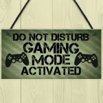 Gaming Sign Do Not Disturb Plaque Gamer Gift Boys Bedroom Decor 