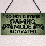 Gaming Sign Do Not Disturb Plaque Gamer Gift Boys Bedroom Decor 