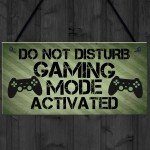 Gaming Sign Do Not Disturb Plaque Gamer Gift Boys Bedroom Decor 