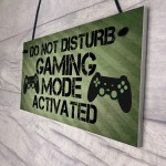 Gaming Sign Do Not Disturb Plaque Gamer Gift Boys Bedroom Decor 
