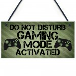 Gaming Sign Hanging Plaque For Boy Bedroom Man Cave Games Room