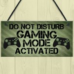 Gaming Sign Hanging Plaque For Boy Bedroom Man Cave Games Room