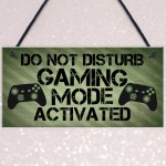 Gaming Sign Hanging Plaque For Boy Bedroom Man Cave Games Room