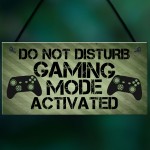 Gaming Sign Hanging Plaque For Boy Bedroom Man Cave Games Room