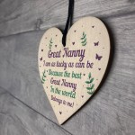 Handmade Great Nanny Gift For Birthday Christmas Wooden Heart