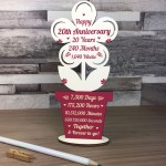 20th Wedding Anniversary Gift For Husband Wife Gift For Him Her