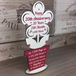 20th Wedding Anniversary Gift For Husband Wife Gift For Him Her