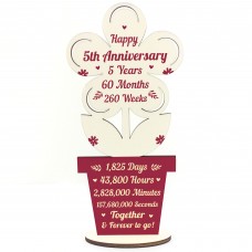 5th Wedding Anniversary Gift For Husband Wife Gift For Him Her