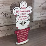 5th Wedding Anniversary Gift For Husband Wife Gift For Him Her