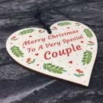 Handmade Christmas Gift For Friend Wooden Heart Couple Gift